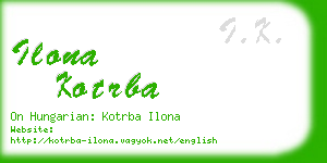 ilona kotrba business card